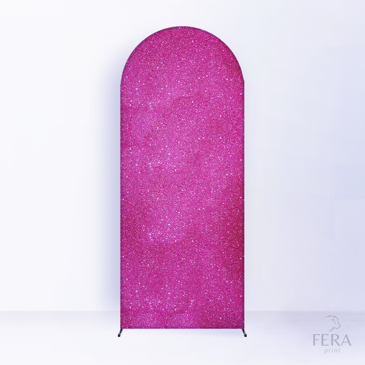 Painel Romano Glitter Pink Rosa c/ Forro