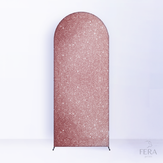 Painel Romano Glitter Rosé c/ Forro