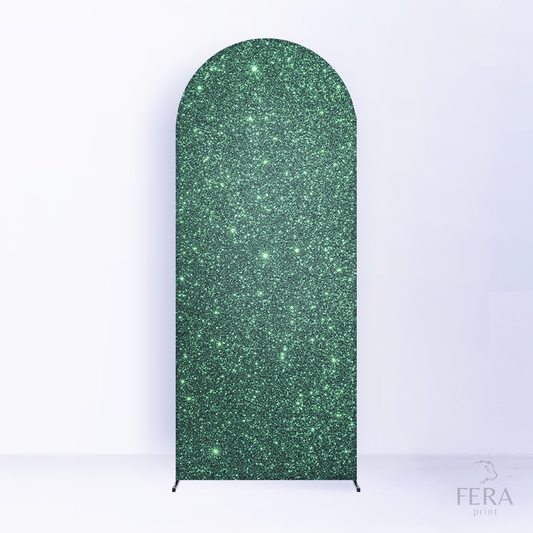 Painel Romano Glitter Verde c/ Forro