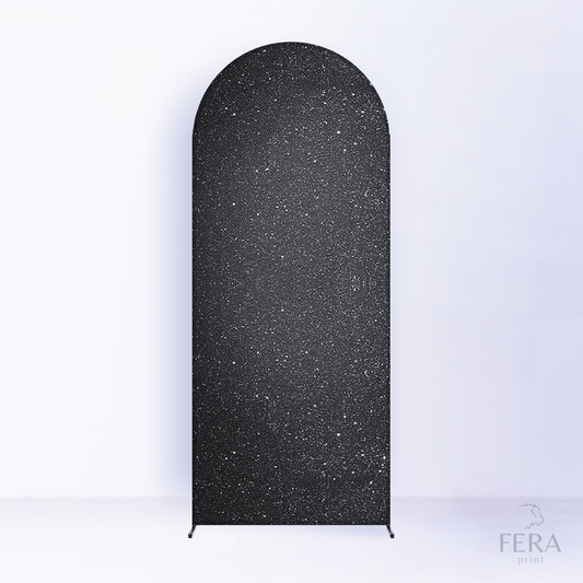 Painel Romano Glitter Preto c/ Forro