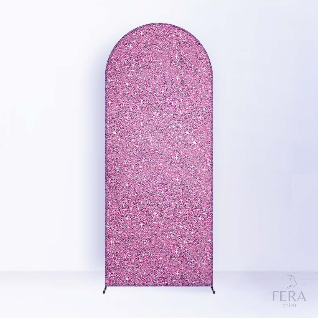 Painel Romano Glitter Rosa c/ Forro