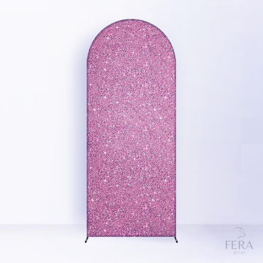 Painel Romano Glitter Rosa c/ Forro