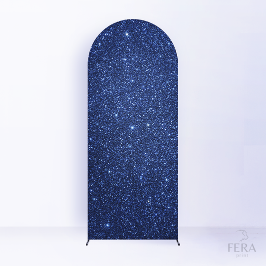 Painel Romano Glitter Azul c/ Forro