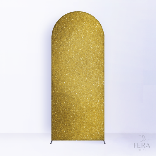 Painel Romano Glitter Dourado c/ Forro