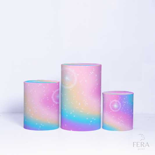 Trio Capa Cilindro Tie Dye c/ Elástico