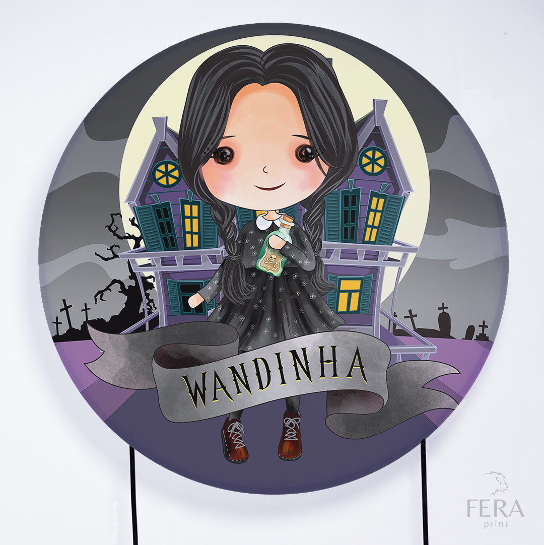 Kit Capa Cilindros + Capa Painel Menina Addams Cute Sublimado