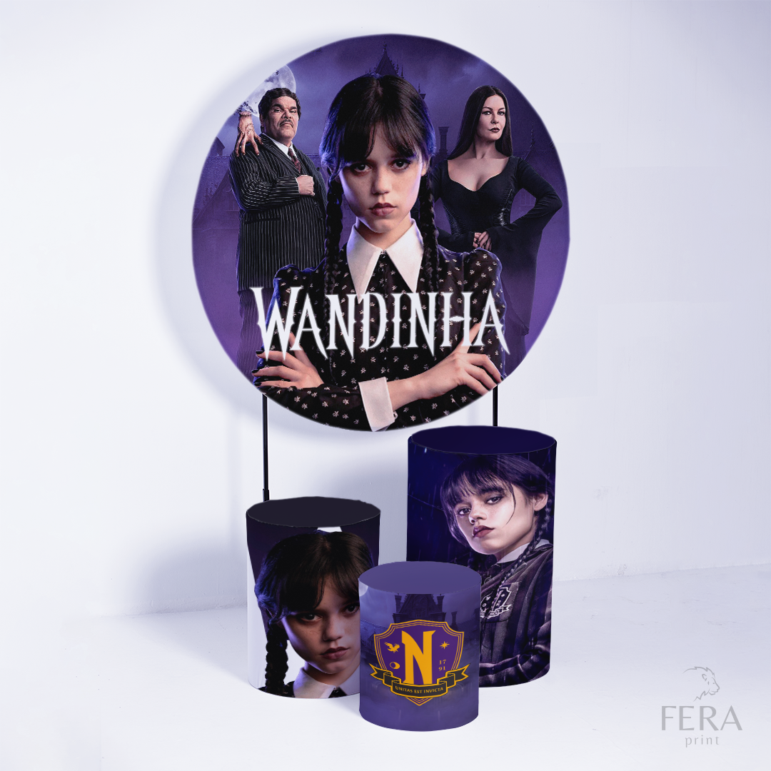 Kit Capa Cilindros + Capa Painel Menina Addams Sublimado