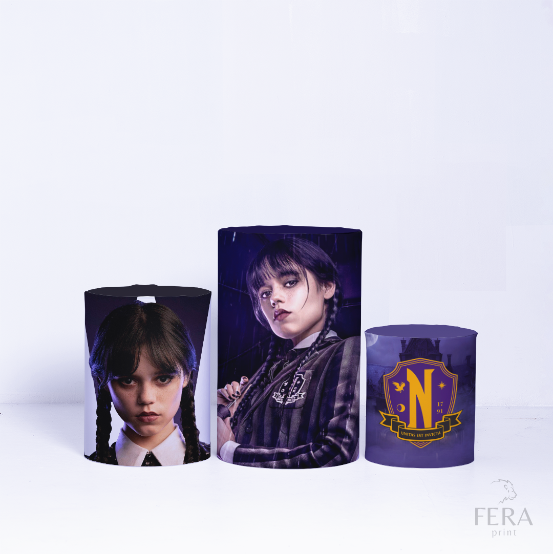 Kit Capa Cilindros + Capa Painel Menina Addams Sublimado